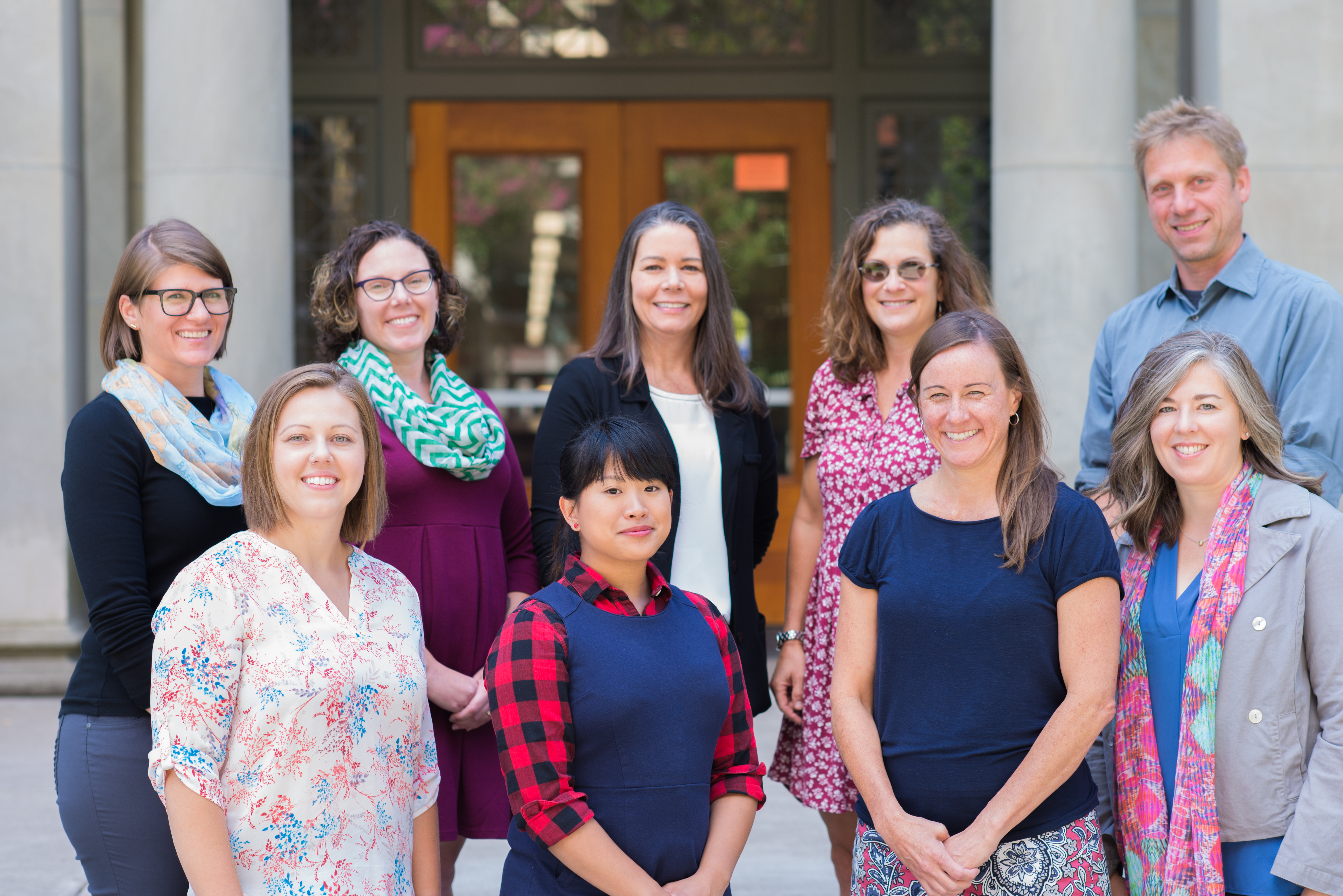 STEM Center staff in 2017 in front of Gilbert Hall